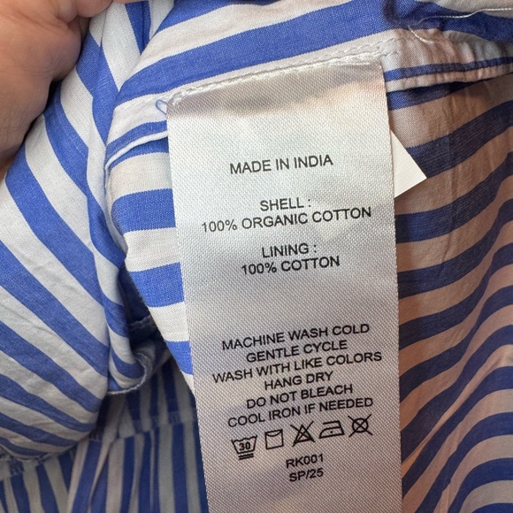 NWT Quince organic cotton smocked midi dress - Picture 6 of 8